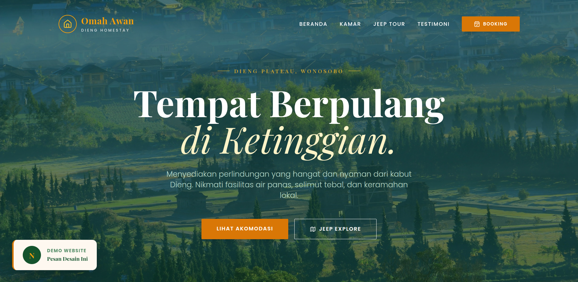 Demo Landing Dieng Homestay