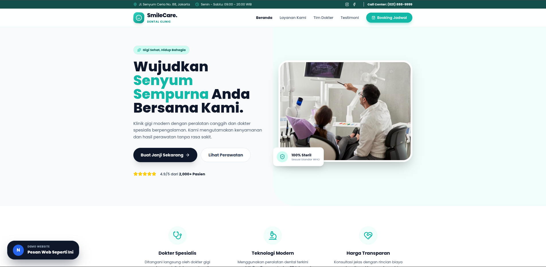 Demo Web Klinik Gigi