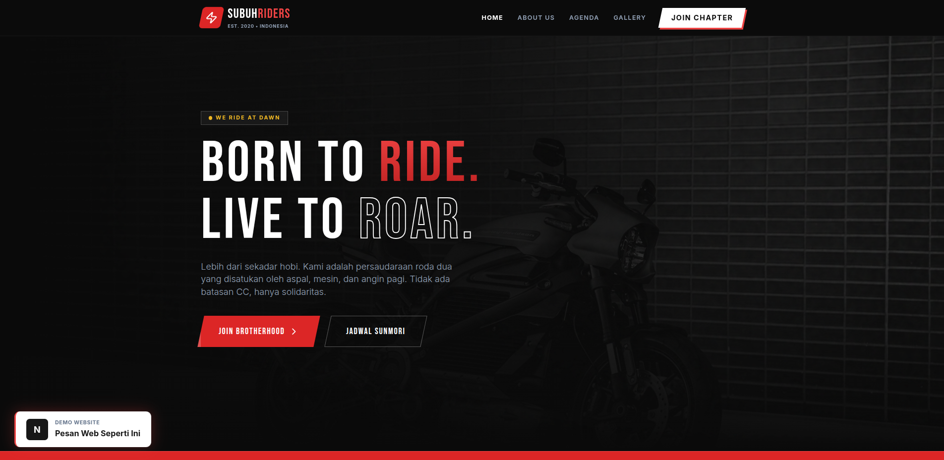 Demo Landing Komunitas